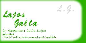 lajos galla business card